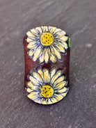 Wildcrafted Leather Handpainted Leather Rings boho clothing, festival outfit, hippie style apparel | Elevated Hippie