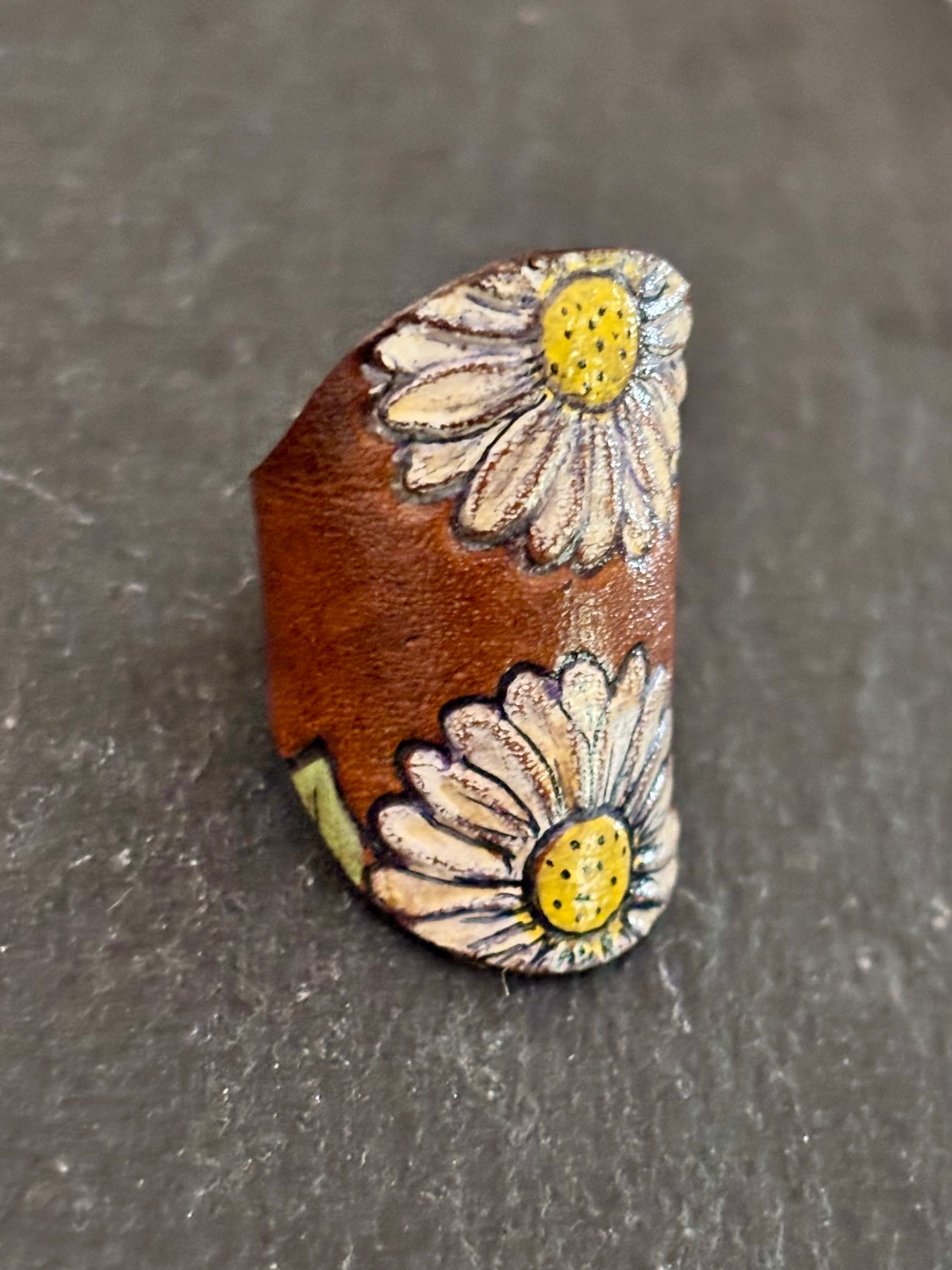 Wildcrafted Leather Handpainted Leather Rings boho clothing, festival outfit, hippie style apparel | Elevated Hippie