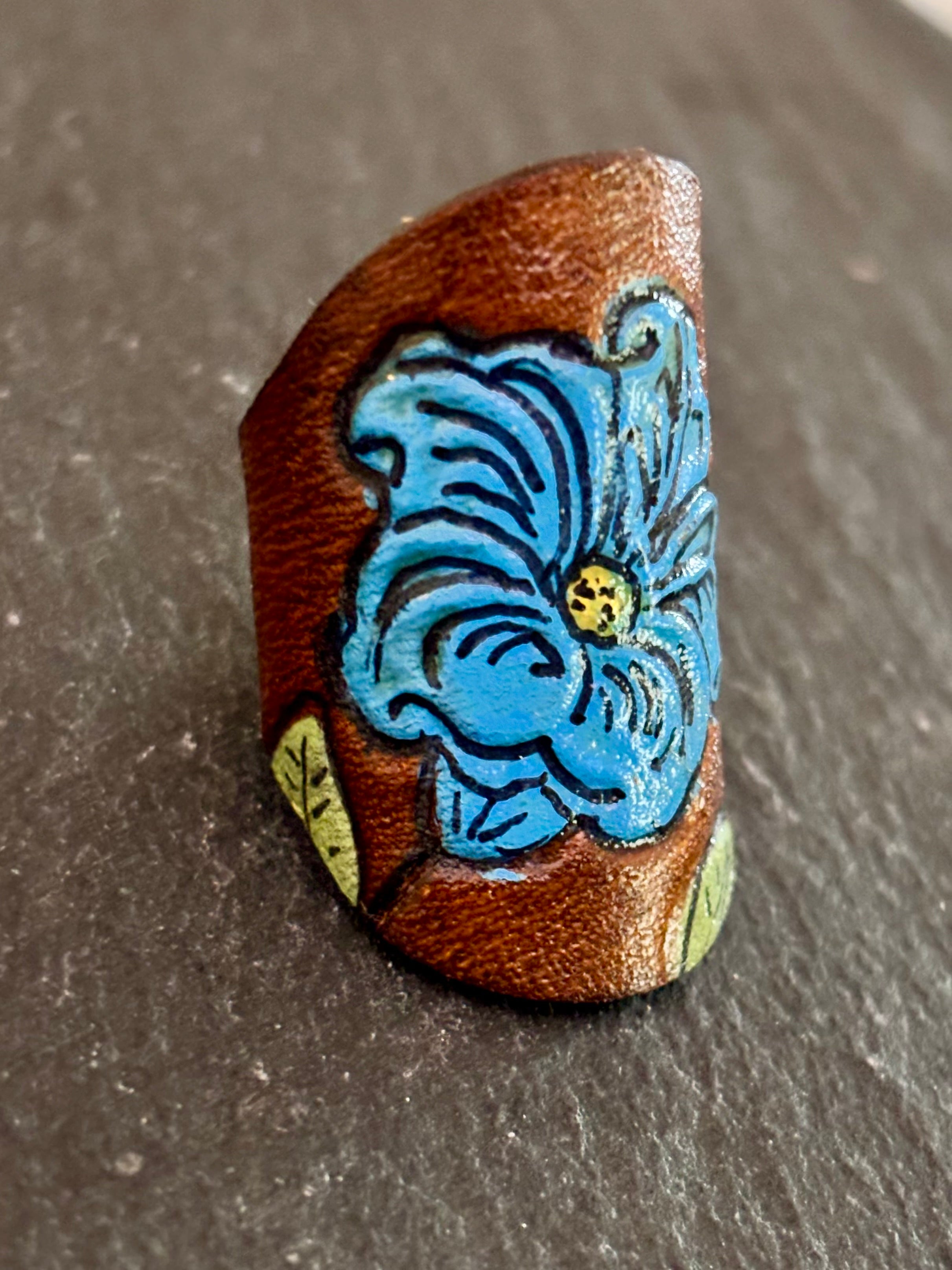 Wildcrafted Leather Handpainted Leather Rings boho clothing, festival outfit, hippie style apparel | Elevated Hippie