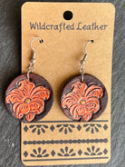 Wildcrafted Leather Handpainted Leather Earrings boho clothing, festival outfit, hippie style apparel | Elevated Hippie
