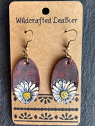 Wildcrafted Leather Handpainted Leather Earrings boho clothing, festival outfit, hippie style apparel | Elevated Hippie