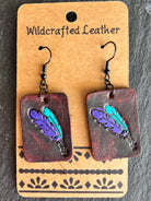 Wildcrafted Leather Handpainted Leather Earrings boho clothing, festival outfit, hippie style apparel | Elevated Hippie