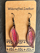 Wildcrafted Leather Handpainted Leather Earrings boho clothing, festival outfit, hippie style apparel | Elevated Hippie