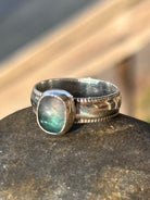 Bicolored Tourmaline Sterling Silver Ring – Size 7.5 boho clothing, festival outfit, hippie style apparel | Elevated Hippie