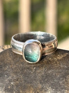 Bicolored Tourmaline Sterling Silver Ring – Size 7.5 boho clothing, festival outfit, hippie style apparel | Elevated Hippie