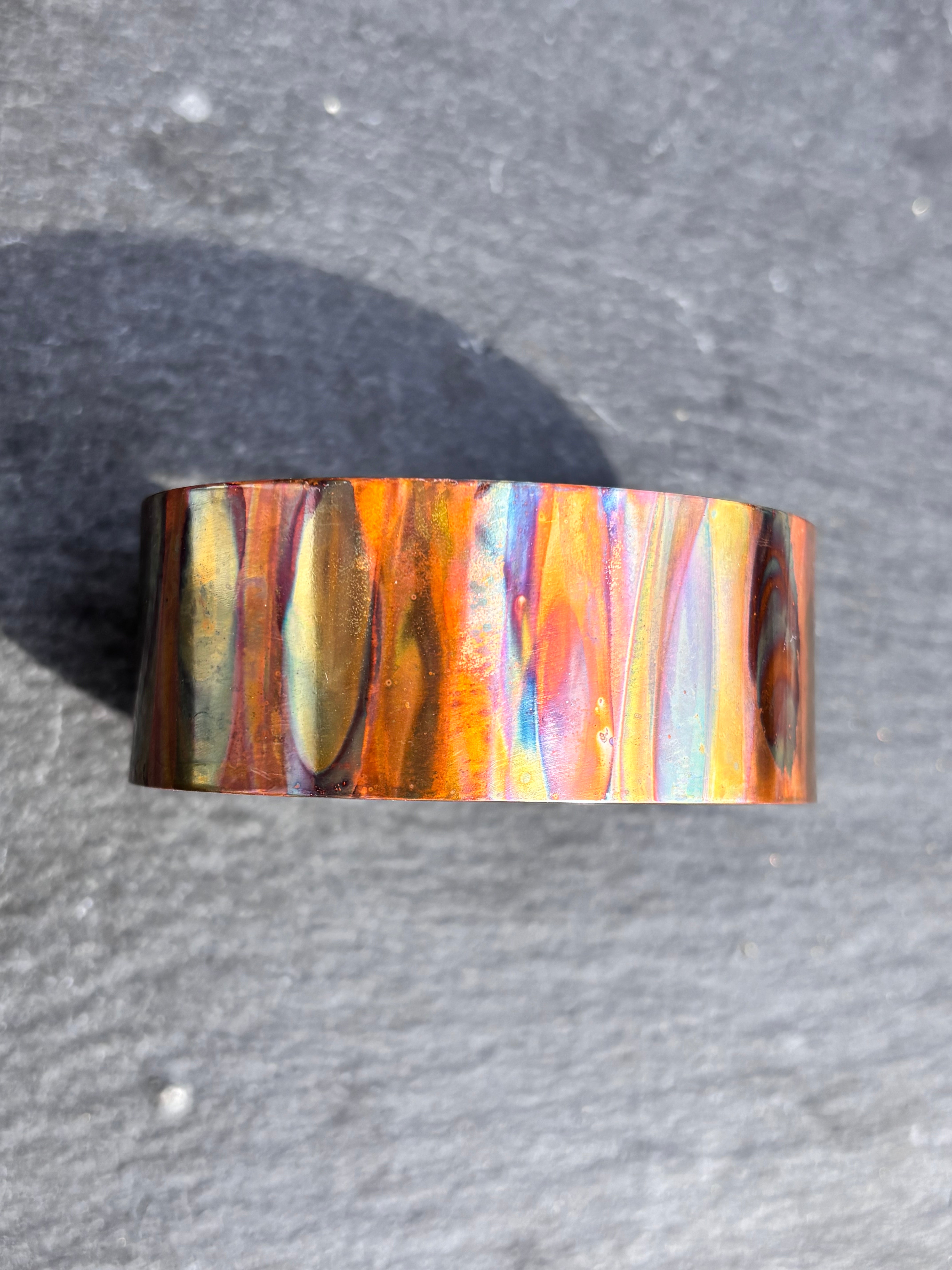 Fire Painted Copper 1" Cuff boho clothing, festival outfit, hippie style apparel | Elevated Hippie