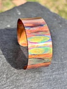 Fire Painted Copper 3/8" Cuff boho clothing, festival outfit, hippie style apparel | Elevated Hippie