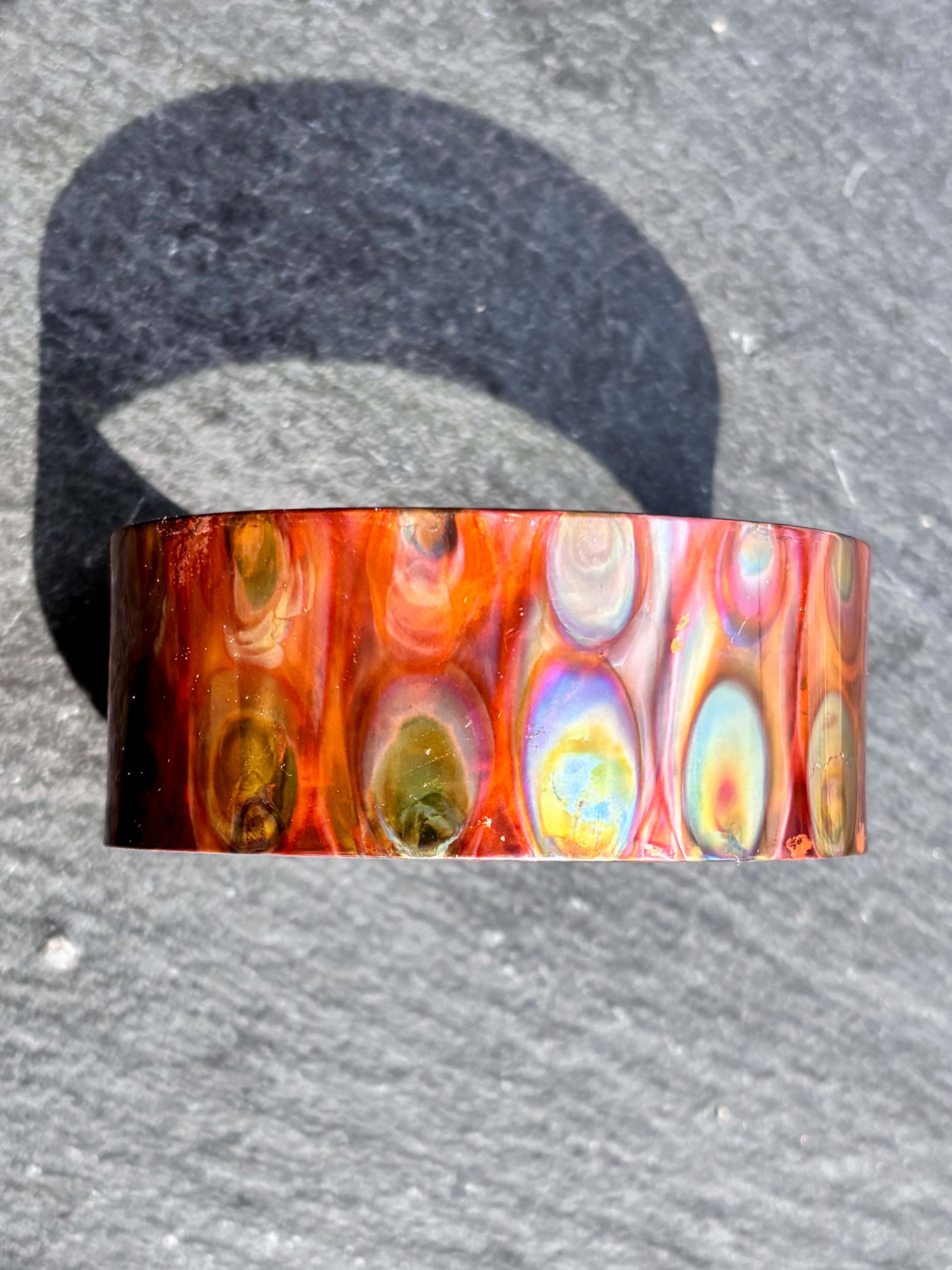 Fire Painted Copper 1" Cuff boho clothing, festival outfit, hippie style apparel | Elevated Hippie