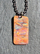 Fire Painted Handmade Copper Pendant Necklace w/ 18in Copper Chain boho clothing, festival outfit, hippie style apparel | Elevated Hippie