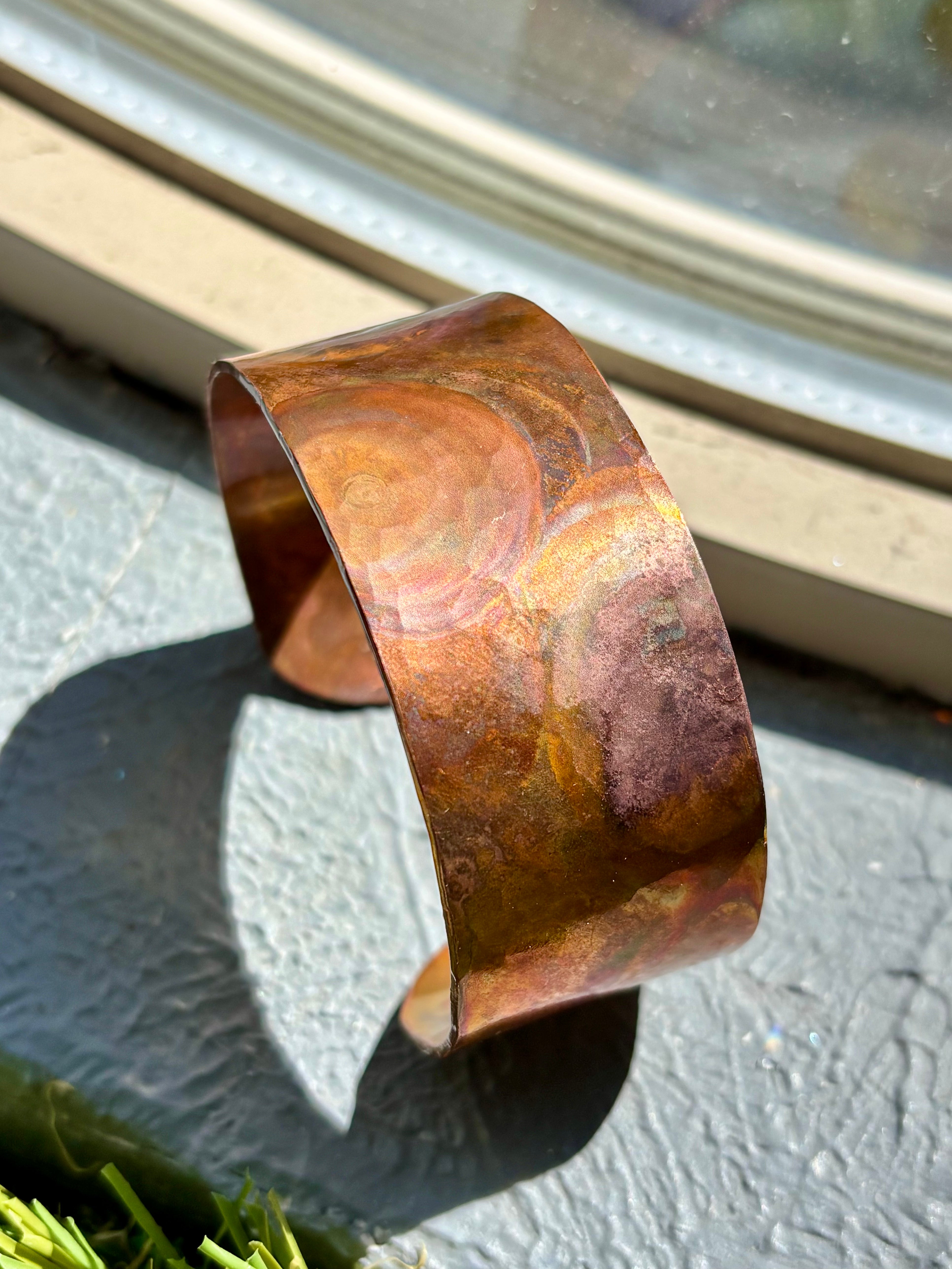 Fire Painted Copper 1" Cuff boho clothing, festival outfit, hippie style apparel | Elevated Hippie