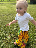 Handmade Kids Tie Dye Festival Pants – Newborn to Youth 14 – Boho Hippie Style - The Elevated Hippie