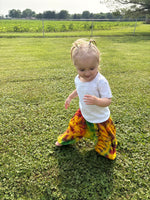 Handmade Kids Tie Dye Festival Pants – Newborn to Youth 14 – Boho Hippie Style - The Elevated Hippie