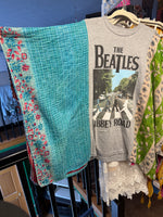 Upcycled Fabric Poncho Band / Graphic Tees - The Elevated Hippie