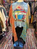 Upcycled Fabric Poncho Band / Graphic Tees - The Elevated Hippie