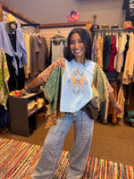 Upcycled Fabric Poncho Band / Graphic Tees - The Elevated Hippie