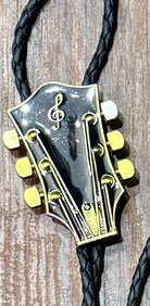 Corded  Brass Guitar Headstock Bola – Boho Charm for the Free Spirit - The Elevated Hippie