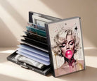 Stainless Steel Credit Card Holder with Art boho clothing, festival outfit, hippie style apparel | Elevated Hippie