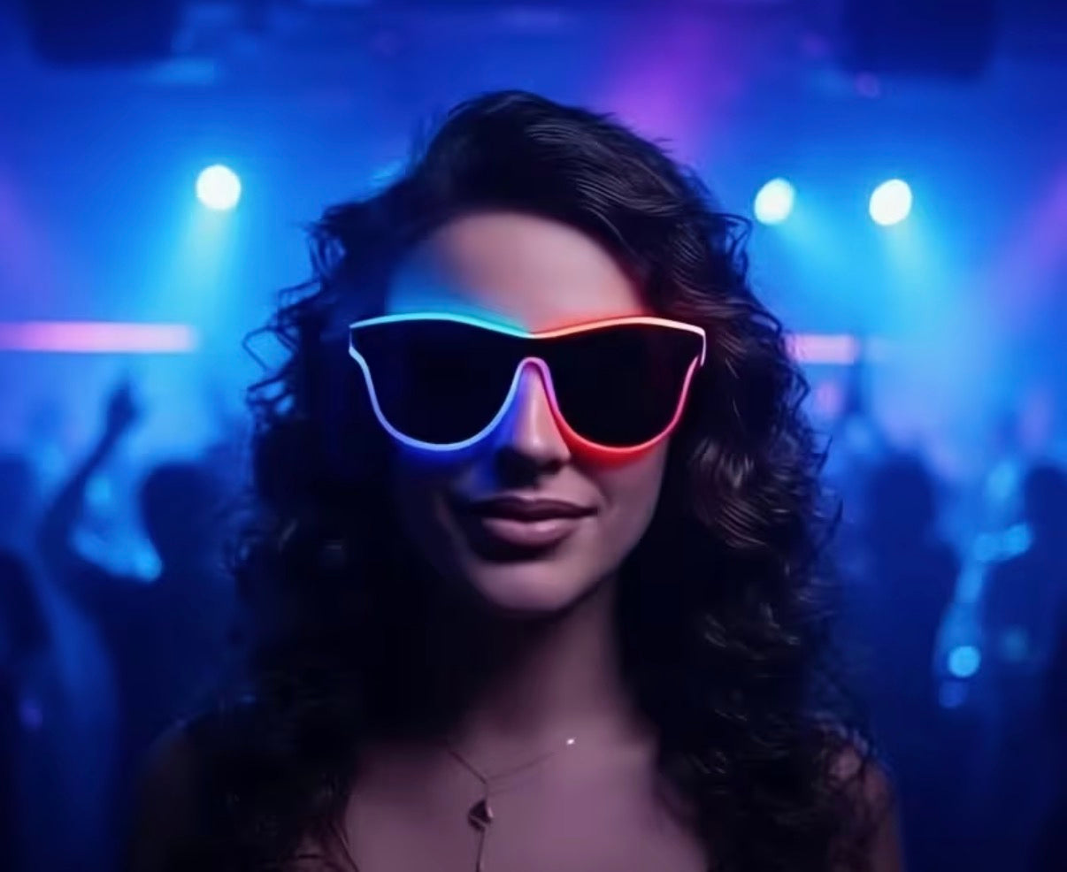 LED Emit Glow Glasses boho clothing, festival outfit, hippie style apparel | Elevated Hippie