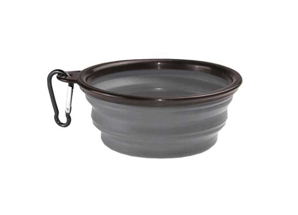 KUMA Collapsible Silicone BOWL (1l) - Grey/black - image 1