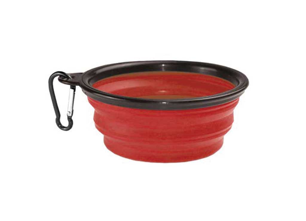 KUMA Collapsible Silicone BOWL (1l) - Red/black - image 1
