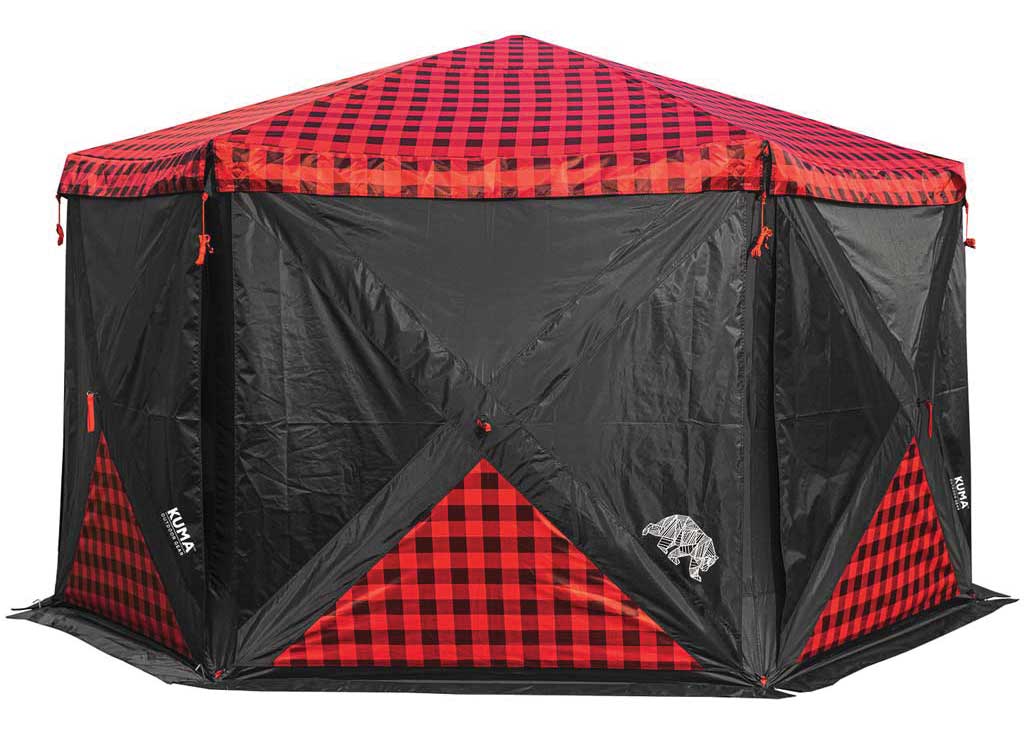 KUMA Super BEAR DEN Deluxe Gazebo - RED Plaid - image 3