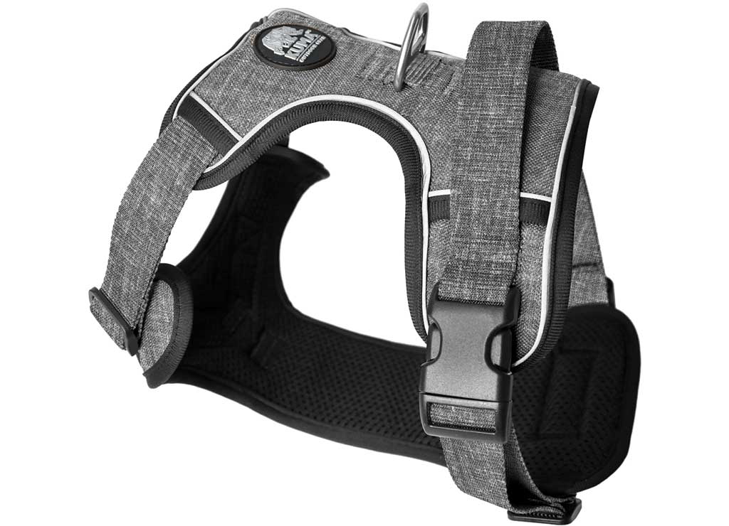 KUMA LAZY BEAR DOG Harness - Medium - Heather GREY - image 1