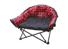 KUMA LAZY BEAR DOG BED - RED Plaid - image 3
