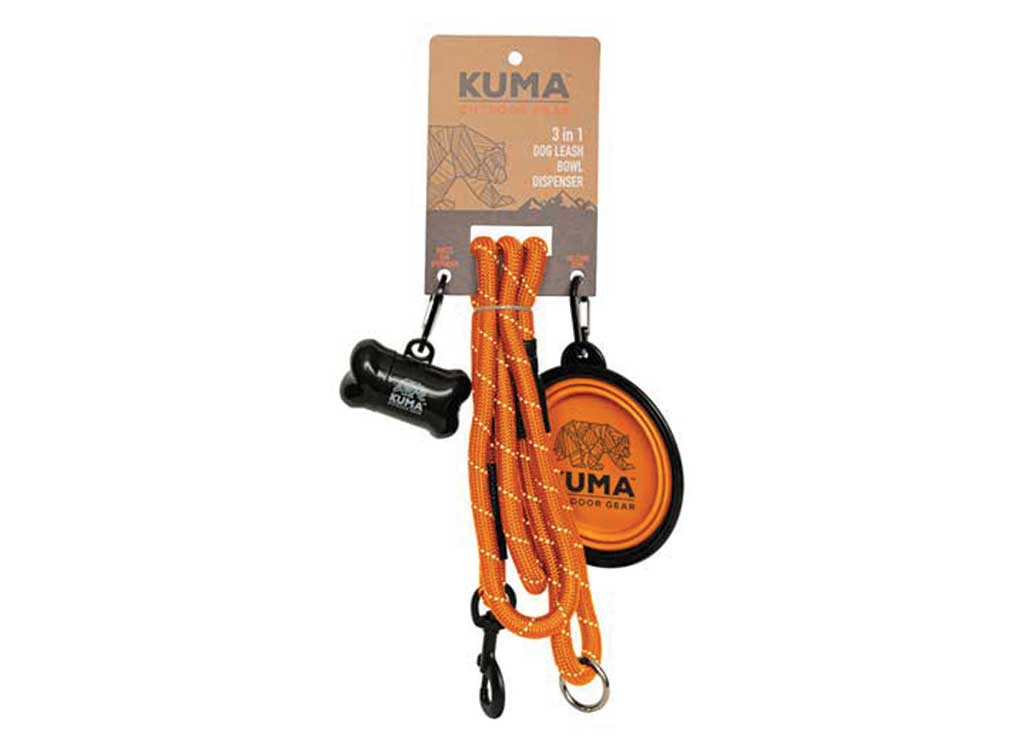 KUMA 3 in 1 DOG Leash - Orange/grey - image 2