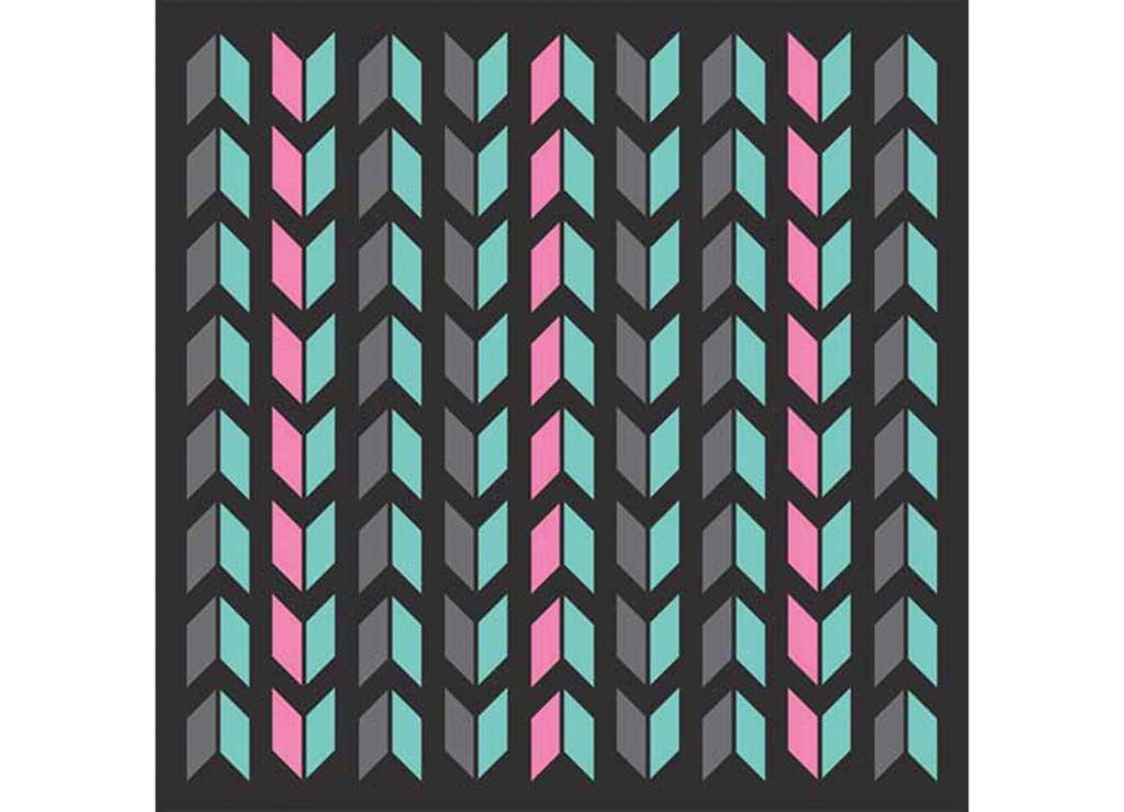 KUMA Cheveron Outdoor MAT - 9ft X 9ft (vice -bermuda/pink/graphite/black) - image 1