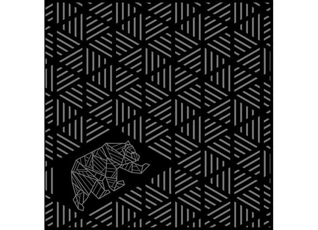 KUMA Striped Peaks Outdoor MAT - 9ft X 9ft (black/grey) - image 1