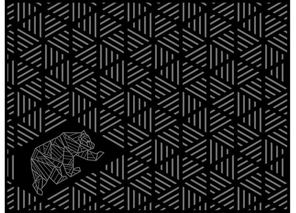 KUMA Striped Peaks Outdoor MAT - 12ft X 9ft (black/grey) - image 1