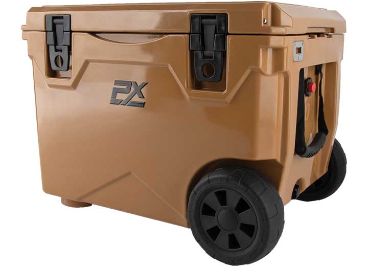 ProMaxx Automotive 50QT Sportsman Cooler with Wheels and Pull Handle Coffee - image 3
