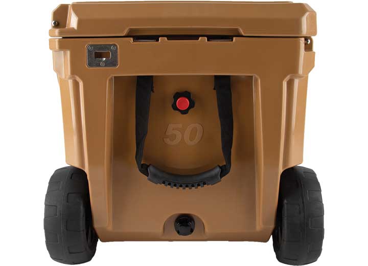 ProMaxx Automotive 50QT Sportsman Cooler with Wheels and Pull Handle Coffee - image 2