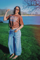 Paperbag Waist Barrel Jeans with Patch Pockets boho clothing, festival outfit, hippie style apparel | Elevated Hippie