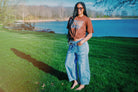 Paperbag Waist Barrel Jeans with Patch Pockets boho clothing, festival outfit, hippie style apparel | Elevated Hippie