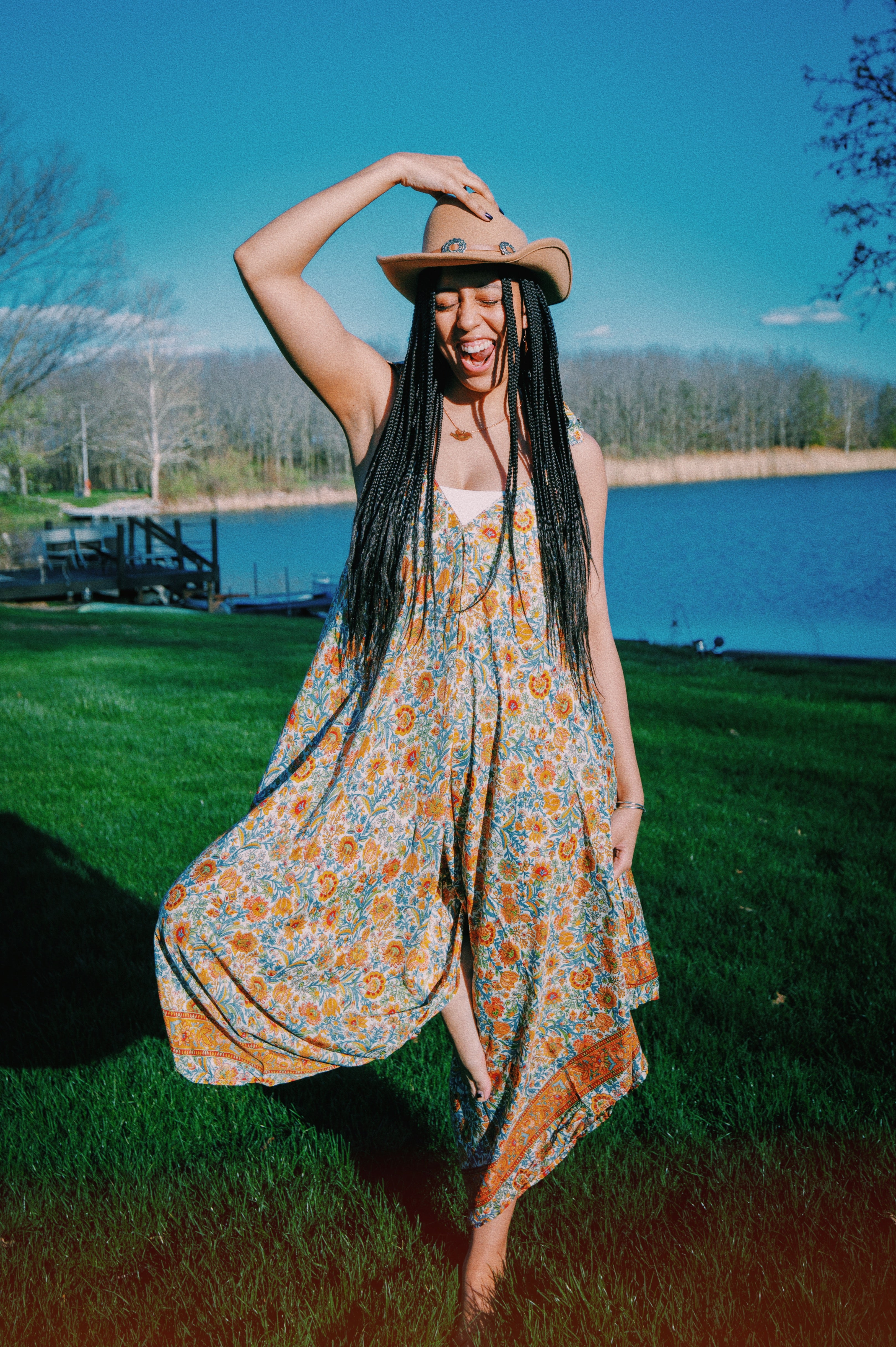 Hippie Bohemian Silk Flowy Tie Jumpsuit, Floral Jumper boho clothing, festival outfit, hippie style apparel | Elevated Hippie