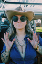 Rustic Cowgirl Feather and Band Fedora Hat boho clothing, festival outfit, hippie style apparel | Elevated Hippie