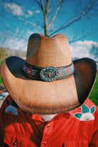 Rhinestone Flower Embroidered with Longhorn Cowboy Hat boho clothing, festival outfit, hippie style apparel | Elevated Hippie