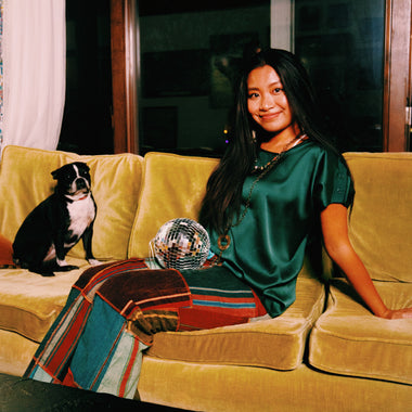 Cotton Patchwork Outer Stitching Levi style bell bottoms - The Elevated Hippie