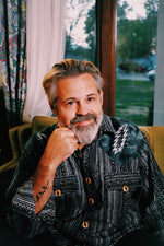 Solid Corduroy and Cotton Multi GD Print Men's shirt - The Elevated Hippie