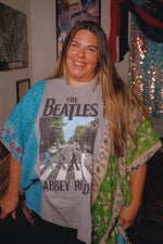 Upcycled Fabric Poncho Band / Graphic Tees - The Elevated Hippie