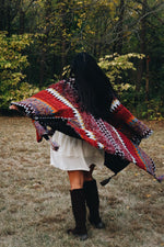 Western Colorful Crochet Patterned Ruana - The Elevated Hippie