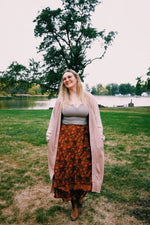 Hippie Boho Style 2 Layer Floral Silk Wrap Skirt - The Elevated Hippie