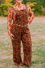 FALL FLORAL PRINT CORDUROY OVERALL - The Elevated Hippie
