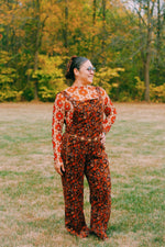 FALL FLORAL PRINT CORDUROY OVERALL - The Elevated Hippie