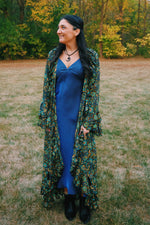 Blue Iridescent midi slip dress - The Elevated Hippie