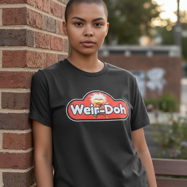 Weir-Doh T-Shirt – Bob Weir Inspired Graphic Tee – Black Heather- Play doh yellow