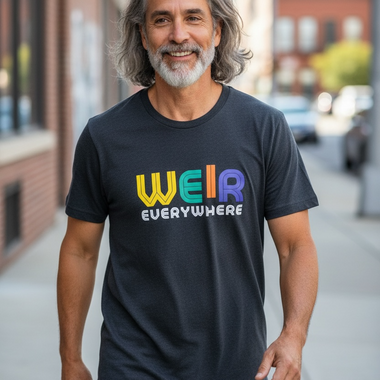 Weir-Everywhere T-Shirt – Bob Weir Inspired Graphic Tee – Black Heather