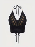 Textured Crop Halter Top boho clothing, festival outfit, hippie style apparel | Elevated Hippie