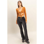 Striped Velour High-Rise Pants - The Elevated Hippie